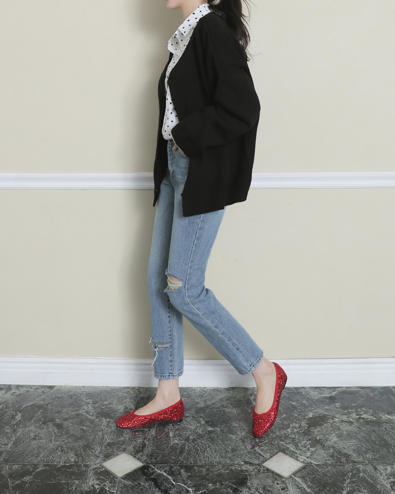 <font color=red><b>雑誌掲載商品○</b></font>シャーリングスリーブドットブラウス・全2色 | DHOLIC | 詳細画像18