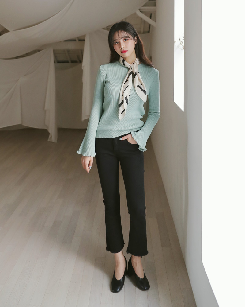 フリルベルスリーブ二ット・全5色 | DHOLIC | 詳細画像3