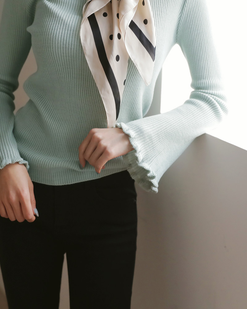 フリルベルスリーブ二ット・全5色 | DHOLIC | 詳細画像5