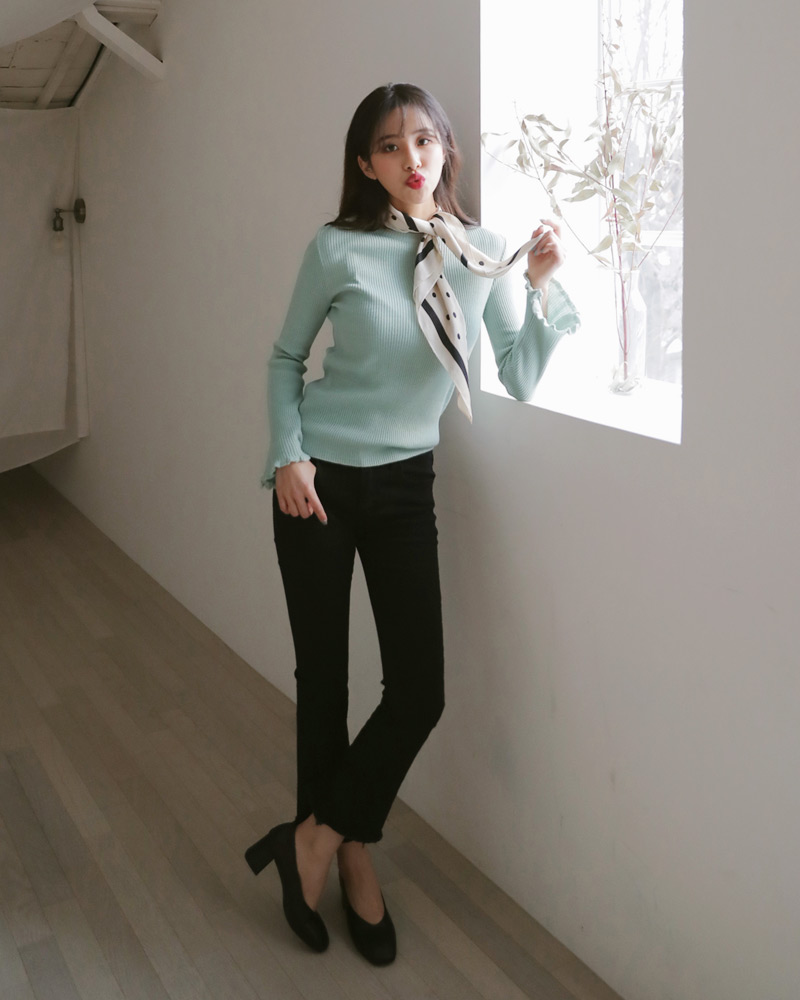 フリルベルスリーブ二ット・全5色 | DHOLIC | 詳細画像6