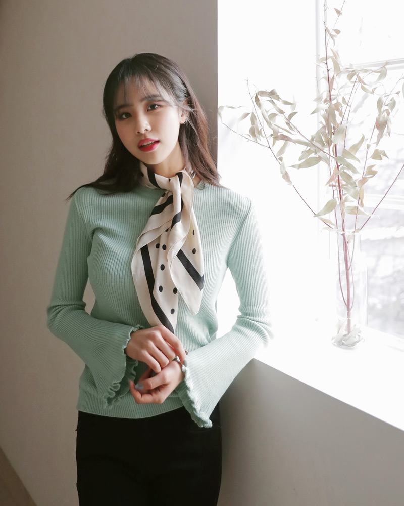 フリルベルスリーブ二ット・全5色 | DHOLIC | 詳細画像7