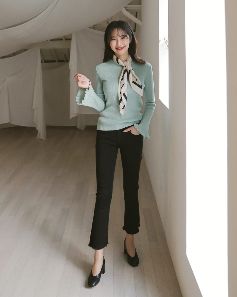 フリルベルスリーブ二ット・全5色 | DHOLIC | 詳細画像9