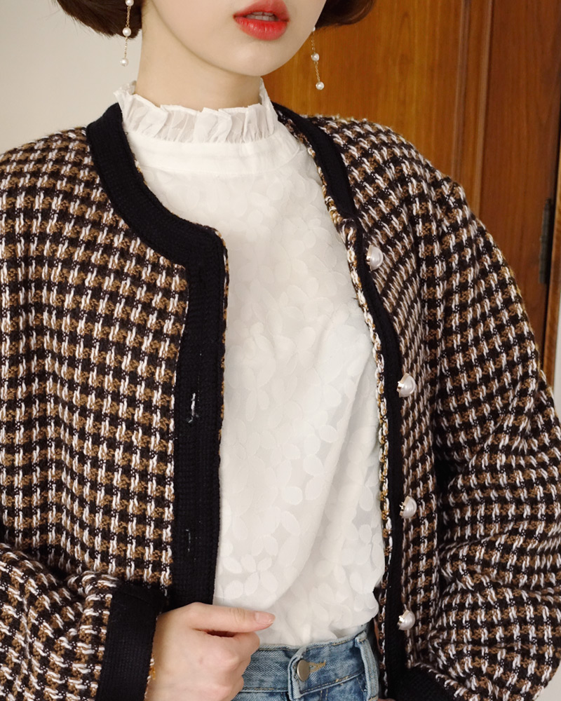 フリルネックパターンシアーブラウス・全2色 | DHOLIC | 詳細画像26