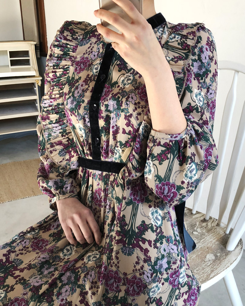 サイドタイフローラルワンピース・全1色 | レディース