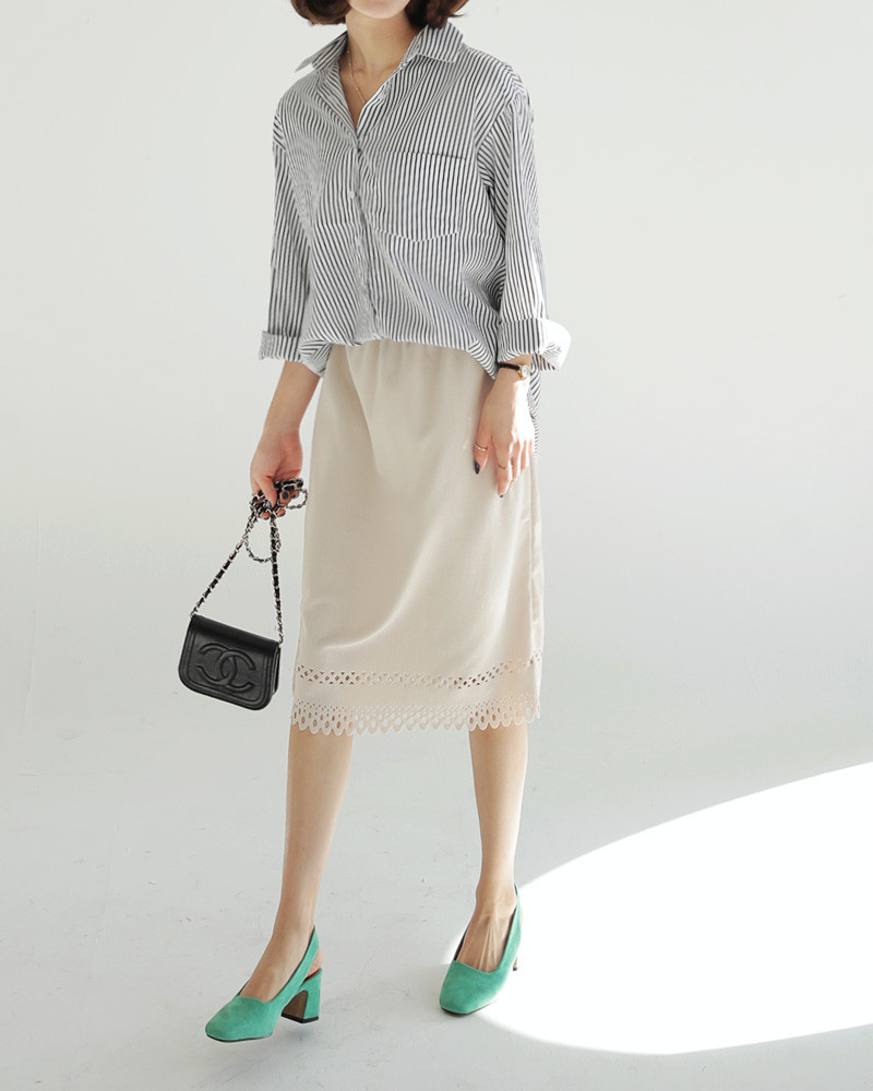 スリーブタイストライプシャツ・全2色 | DHOLIC PLUS | 詳細画像18