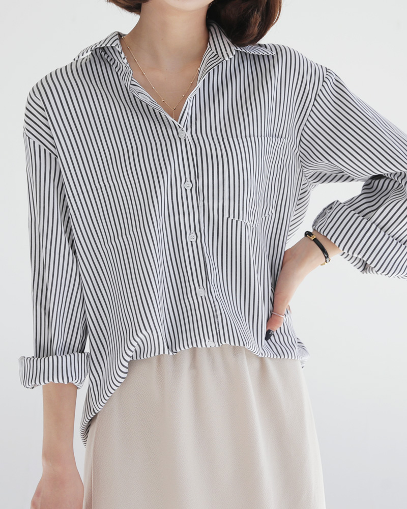 スリーブタイストライプシャツ・全2色 | DHOLIC PLUS | 詳細画像21