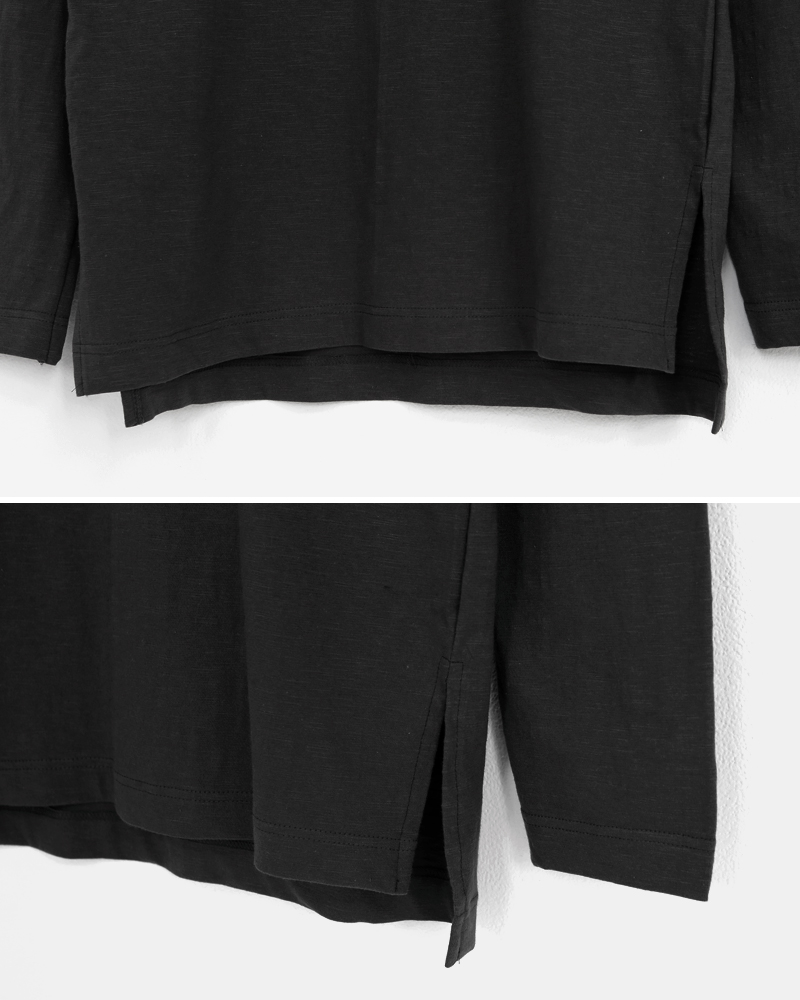 スリットヘムアンバランスコットンTシャツ・全3色 | 詳細画像31