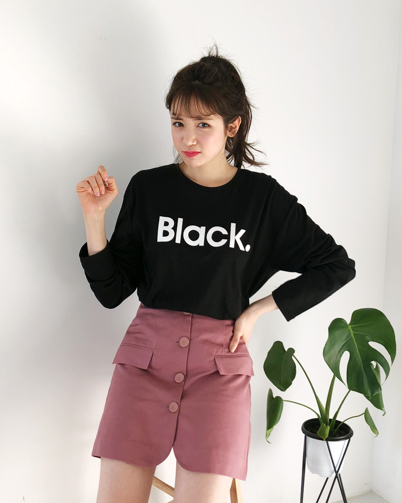 Black.レタリングTシャツ・全5色 | DHOLIC | 詳細画像9