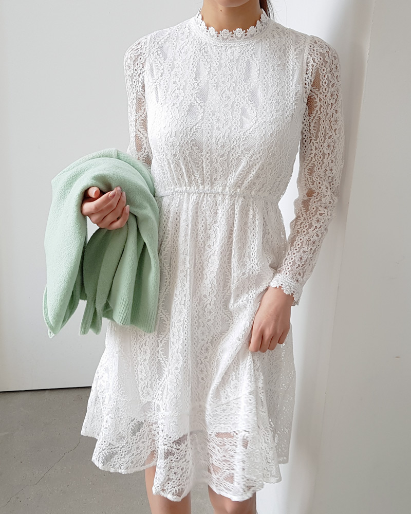ウエストゴムレースワンピース・全2色 | DHOLIC | 詳細画像17
