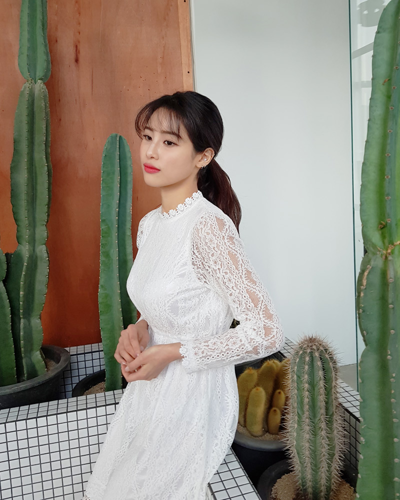 ウエストゴムレースワンピース・全2色 | DHOLIC | 詳細画像18