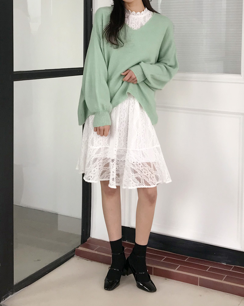 ウエストゴムレースワンピース・全2色 | DHOLIC | 詳細画像23