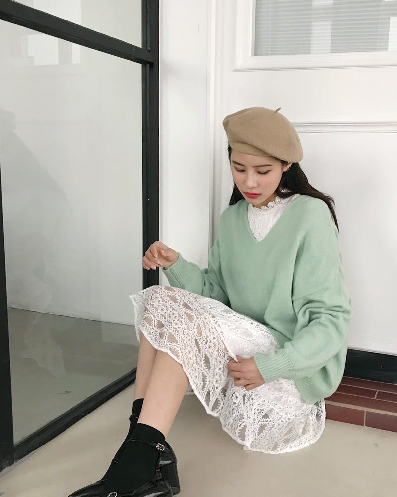 ウエストゴムレースワンピース・全2色 | DHOLIC | 詳細画像24