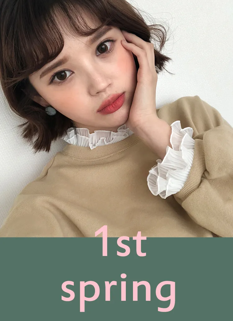 <font color=red><b><人気商品再入荷> </b></font>レイヤードフリルスウェット・全3色 | DHOLIC | 詳細画像1