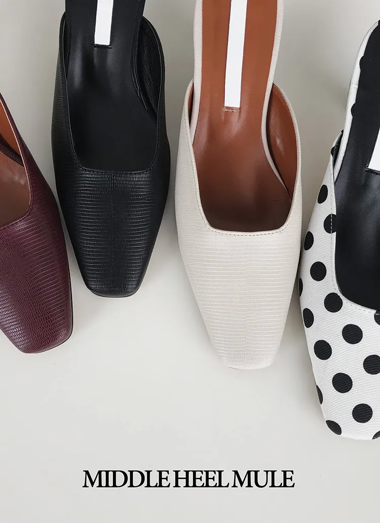 2TYPEスクエアトゥミュール・全4色 | DHOLIC | 詳細画像1