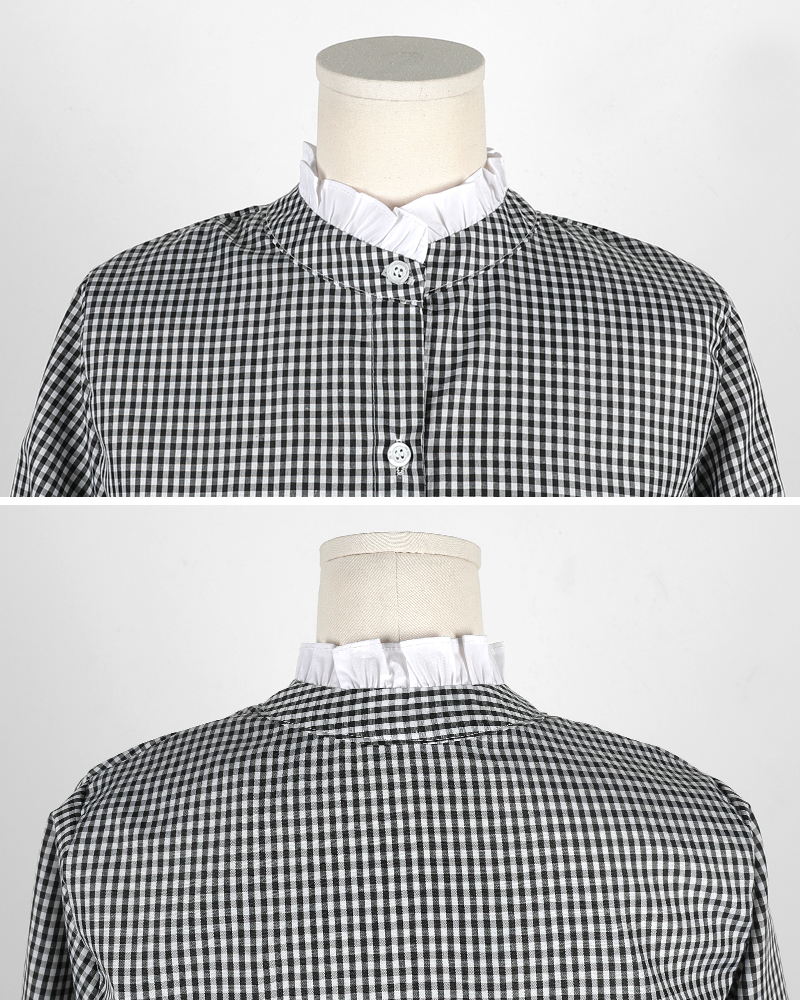 フリルヘムギンガムチェックシャツ・全2色 | DHOLIC | 詳細画像19