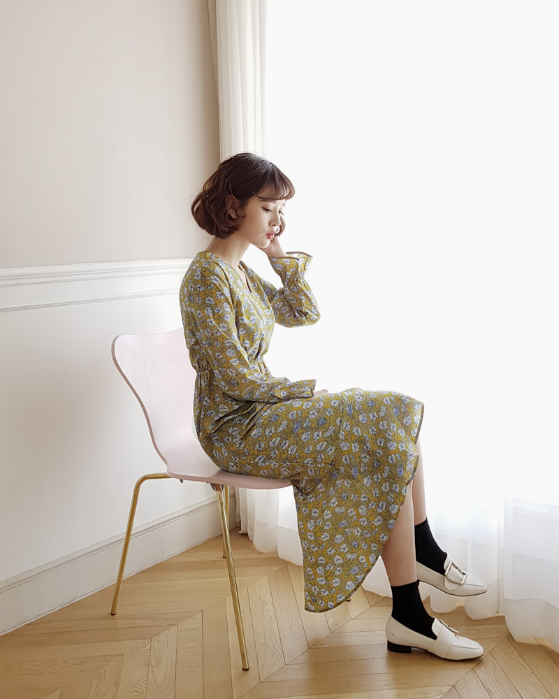 <font color=red><b>○雑誌掲載商品○</b></font>ラッフルヘム花柄ロングワンピース・全3色 | DHOLIC | 詳細画像2