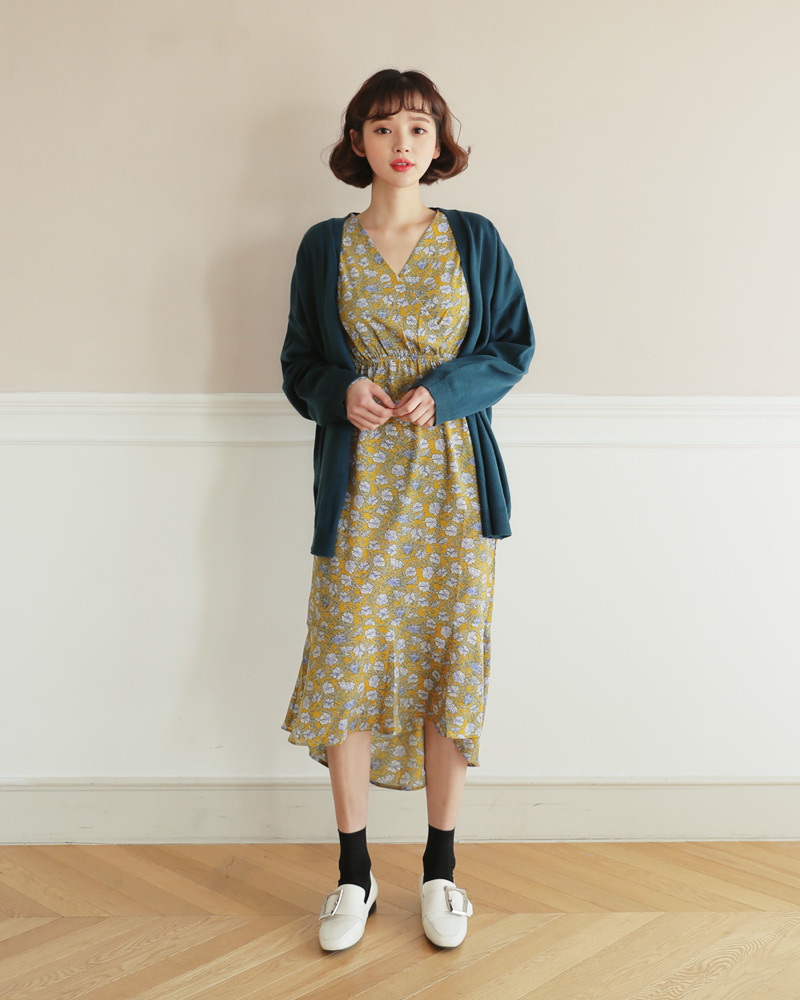<font color=red><b>○雑誌掲載商品○</b></font>ラッフルヘム花柄ロングワンピース・全3色 | DHOLIC | 詳細画像25