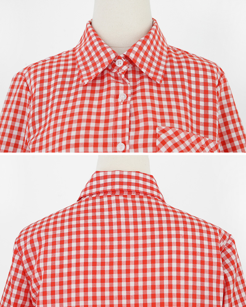 ギンガムチェックパターンシャツ・全3色 | DHOLIC | 詳細画像26