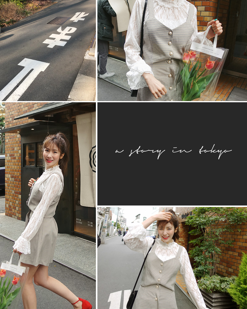 ♥Love in TOKYO♥チェックビスチェ&ミニスカートSET・全2色 | DHOLIC | 詳細画像4