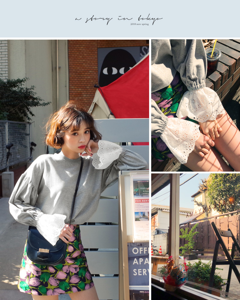 ♥Love in TOKYO♥パンチングカフススリットTシャツ・全2色 | DHOLIC | 詳細画像20