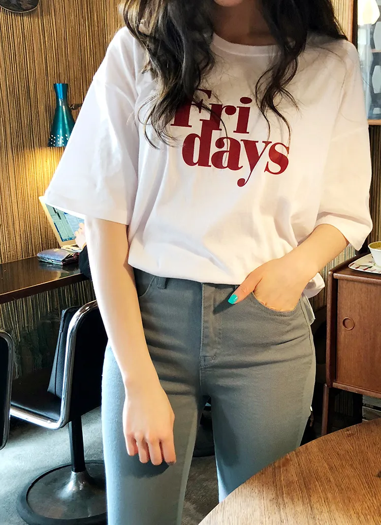 Fri daysハーフスリーブTシャツ・全4色 | DHOLIC | 詳細画像1