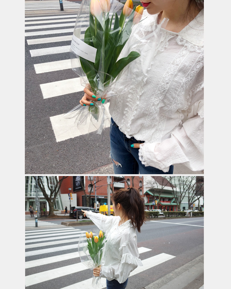 ♥Love in TOKYO♥フリルレースボタンブラウス・全2色 | DHOLIC | 詳細画像19