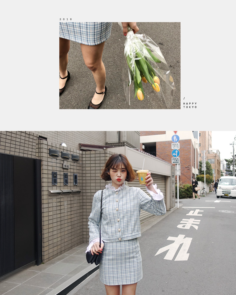 ♥Love in TOKYO♥ツイードクロップドジャケット&ミニ丈スカートSET・全2色 | DHOLIC | 詳細画像10