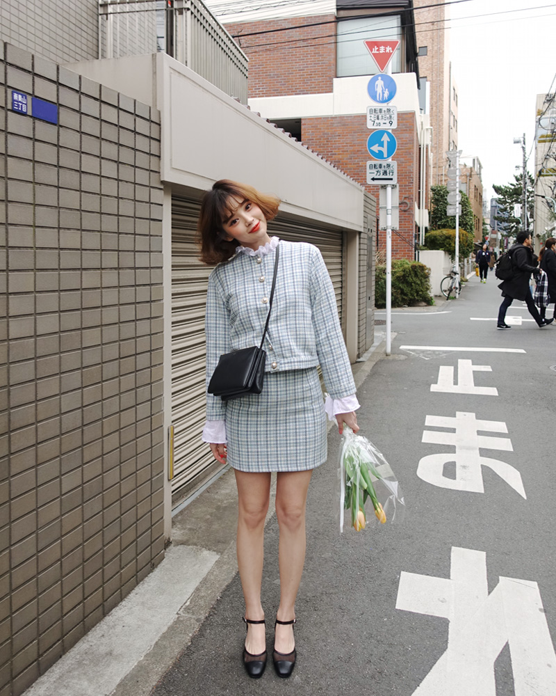♥Love in TOKYO♥ツイードクロップドジャケット&ミニ丈スカートSET・全2色 | DHOLIC | 詳細画像15