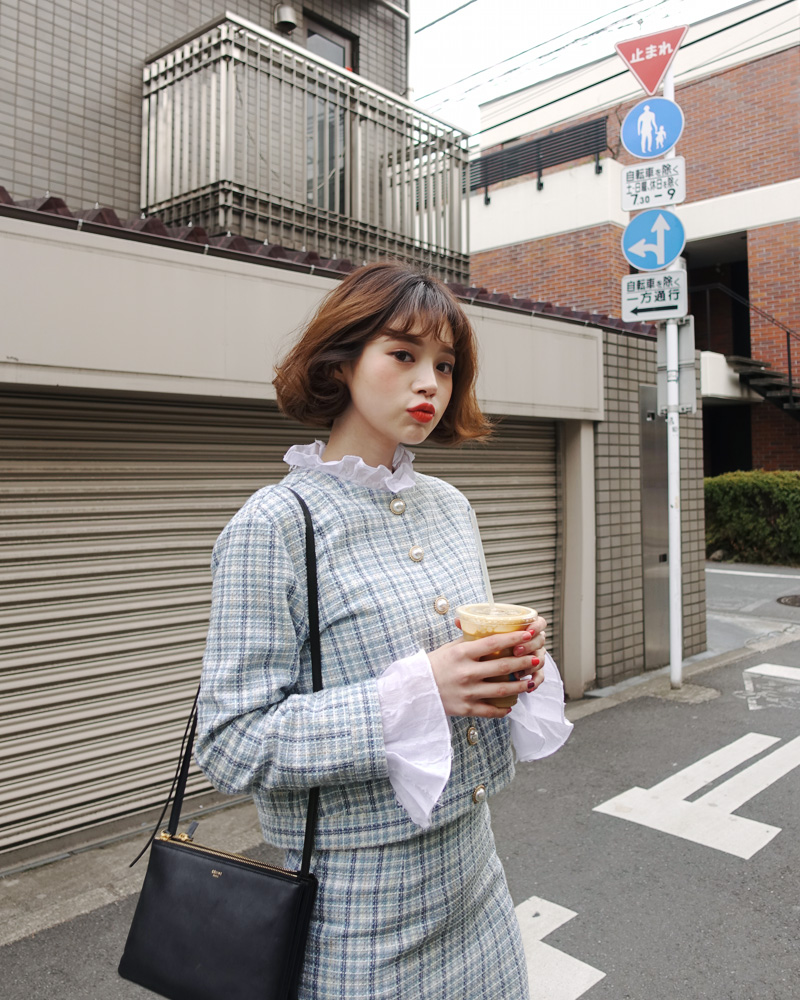 ♥Love in TOKYO♥ツイードクロップドジャケット&ミニ丈スカートSET・全2色 | DHOLIC | 詳細画像16