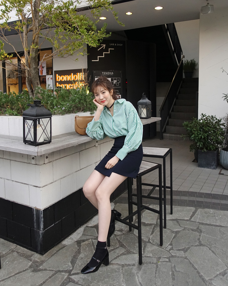 ♥Love in TOKYO♥パールポイントアンバランスミニスカート・全2色 | DHOLIC | 詳細画像9