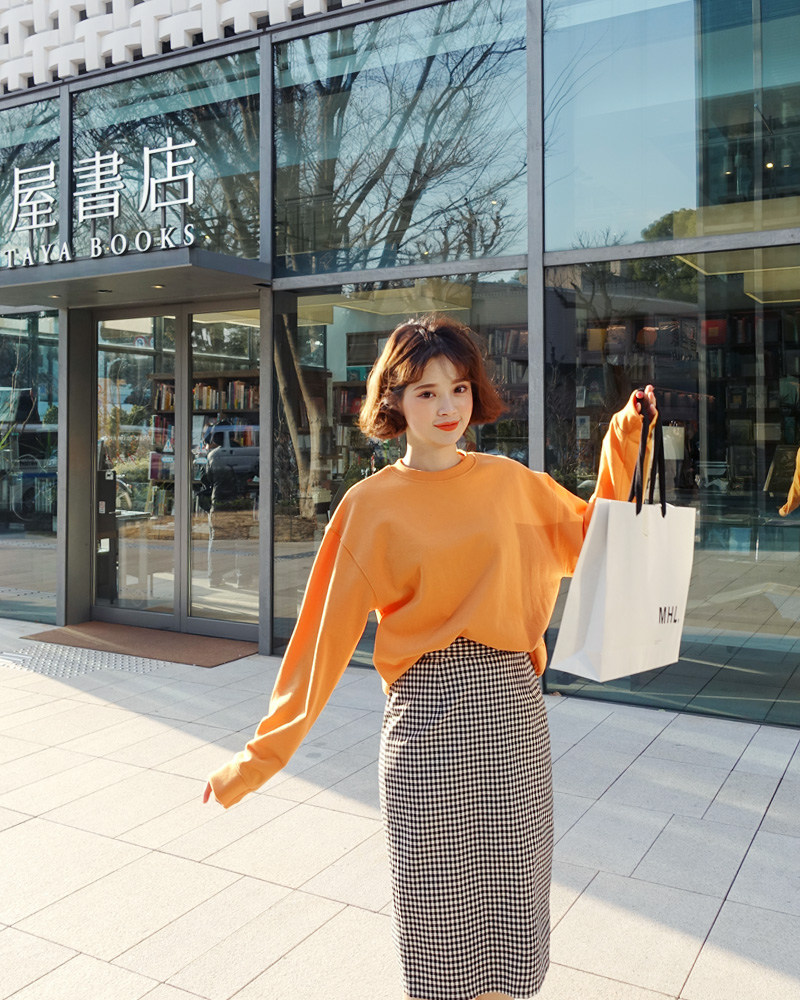 ♥Love in TOKYO♥チェックバックスリットミディスカート・全2色 | DHOLIC | 詳細画像5
