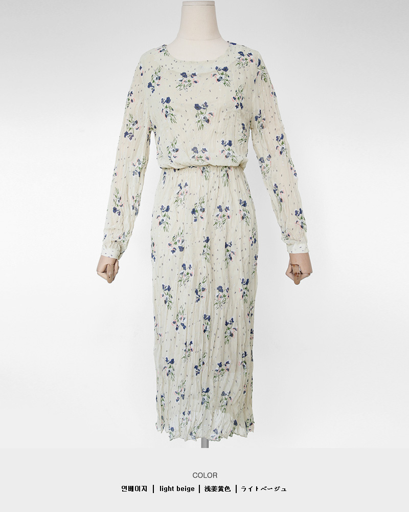 リンクルフローラルワンピース・全2色 | DHOLIC | 詳細画像51