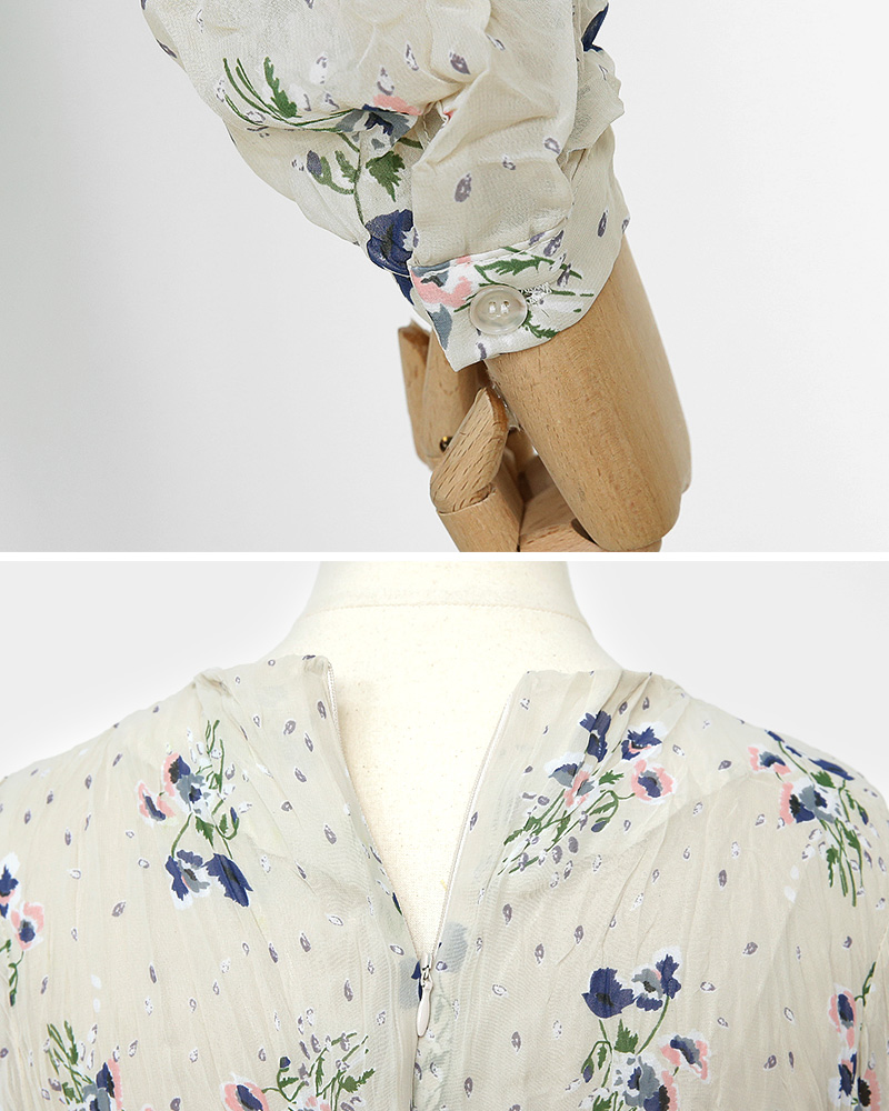 リンクルフローラルワンピース・全2色 | DHOLIC | 詳細画像57