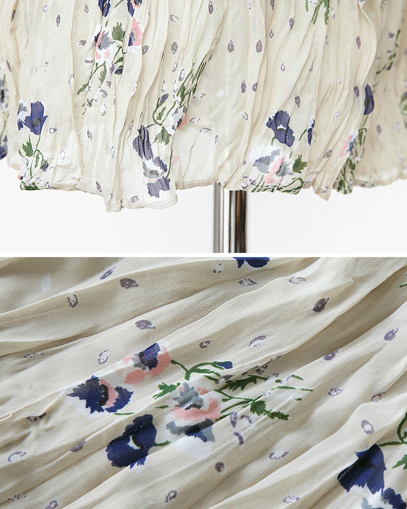 リンクルフローラルワンピース・全2色 | DHOLIC | 詳細画像58