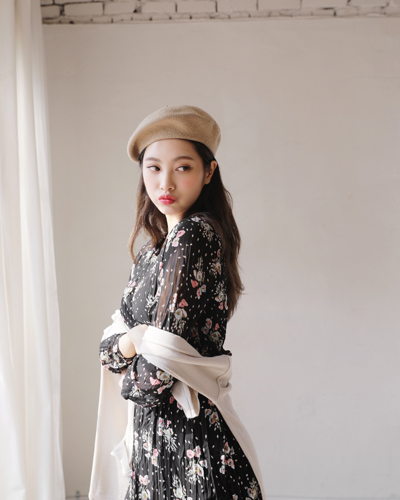 リンクルフローラルワンピース・全2色 | DHOLIC | 詳細画像10