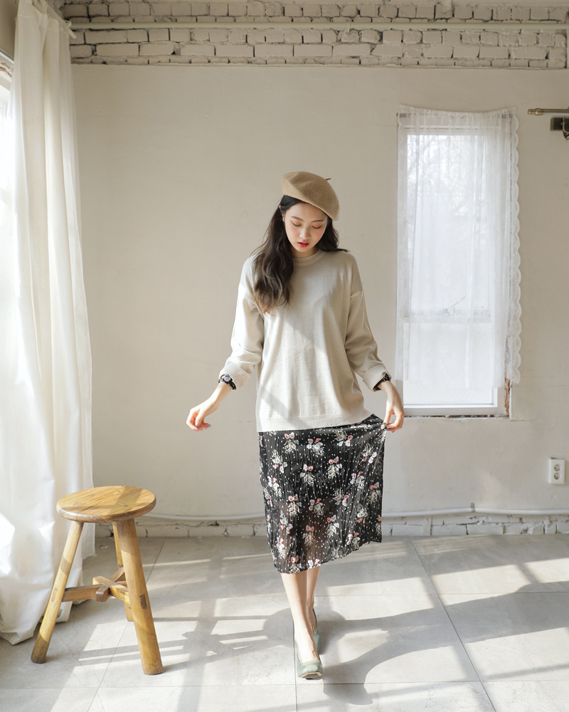 リンクルフローラルワンピース・全2色 | DHOLIC | 詳細画像17