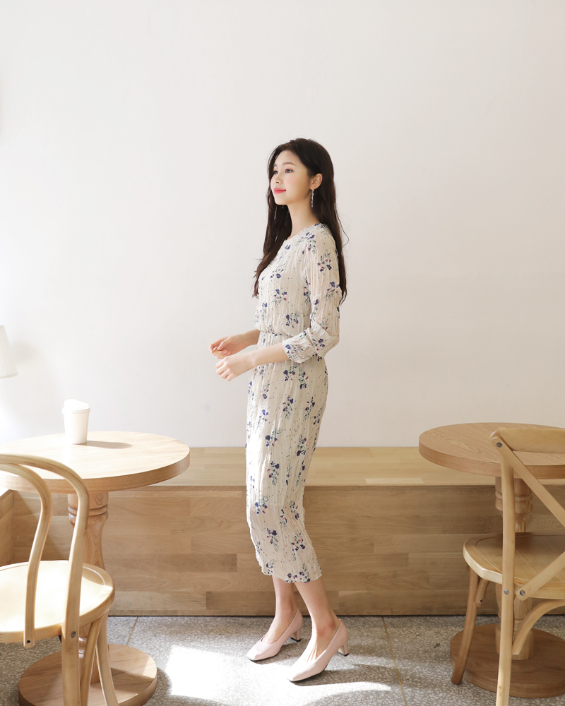 リンクルフローラルワンピース・全2色 | DHOLIC | 詳細画像27