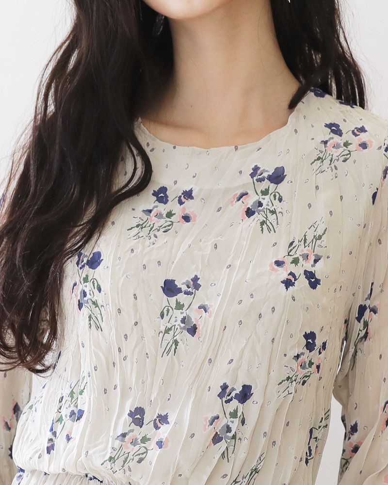 リンクルフローラルワンピース・全2色 | DHOLIC | 詳細画像29