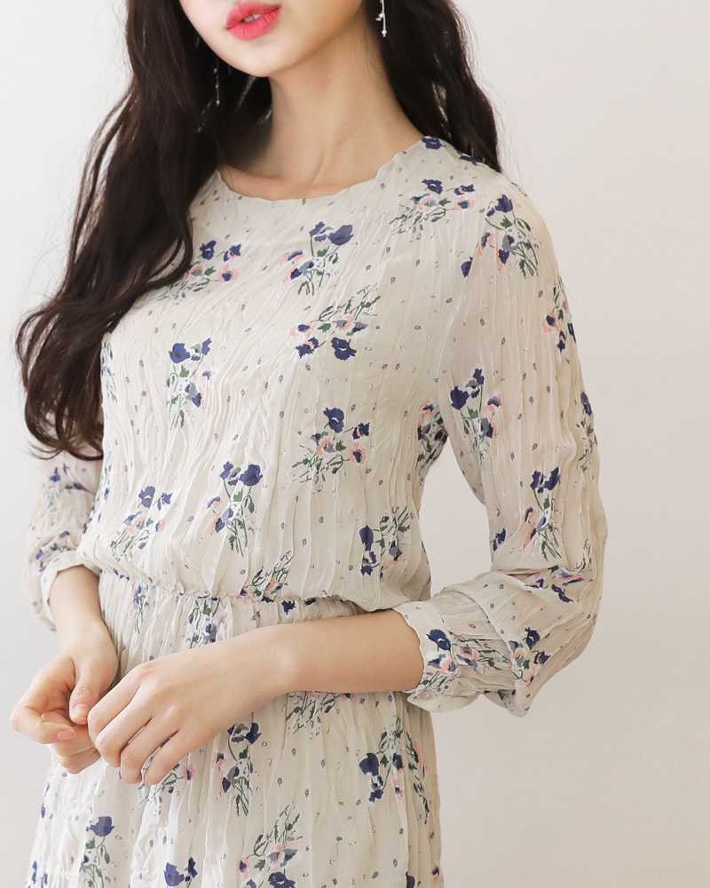 リンクルフローラルワンピース・全2色 | DHOLIC | 詳細画像34