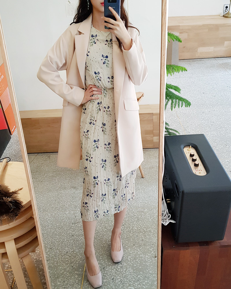 リンクルフローラルワンピース・全2色 | DHOLIC | 詳細画像42