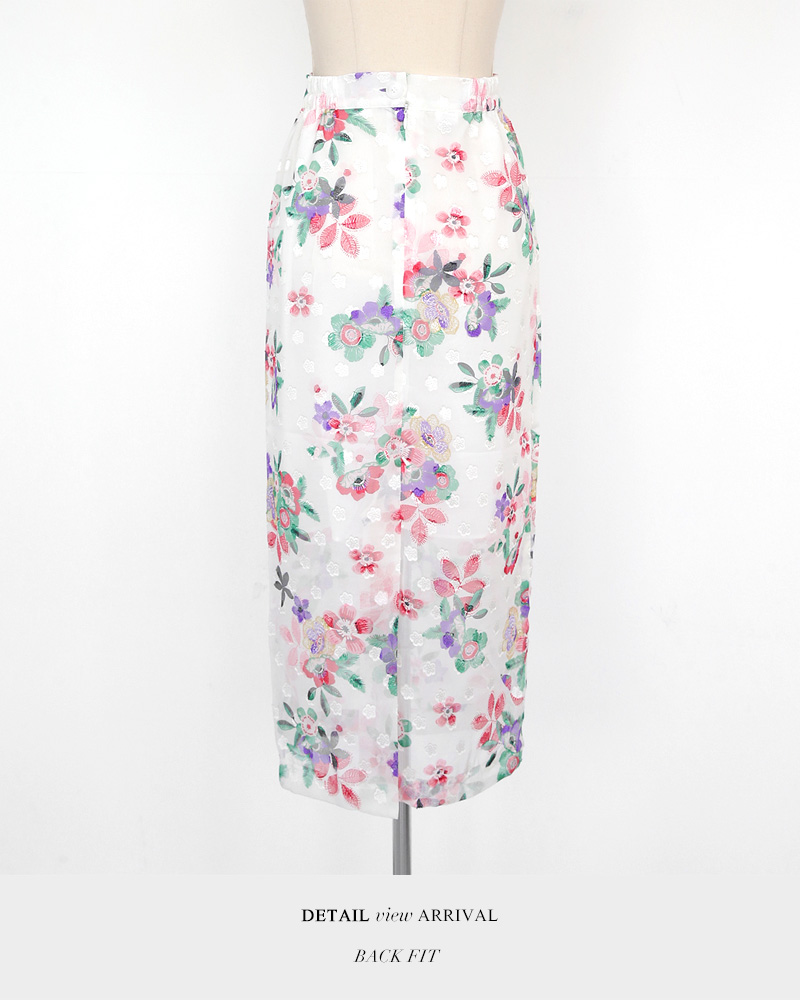 シフォンフローラルペンシルスカート・全2色 | DHOLIC | 詳細画像36
