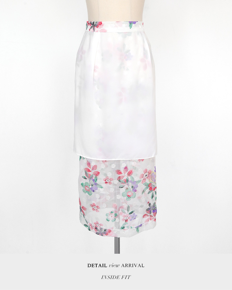 シフォンフローラルペンシルスカート・全2色 | DHOLIC | 詳細画像37