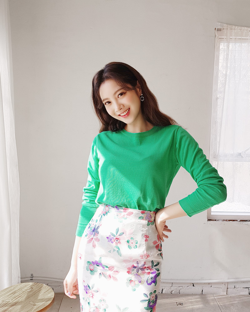 シフォンフローラルペンシルスカート・全2色 | DHOLIC | 詳細画像23