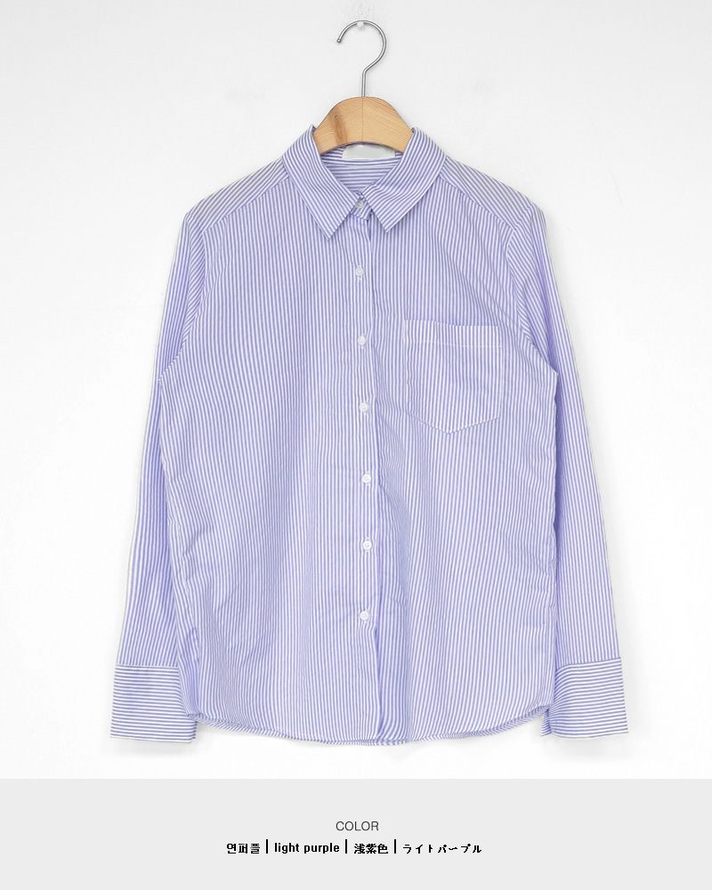ストライプワンポケットシャツ・全5色 | DHOLIC | 詳細画像29