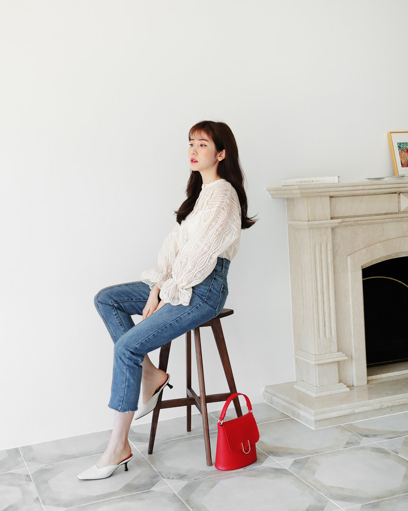 キャミSETスカラップレースブラウス・全2色 | DHOLIC | 詳細画像13