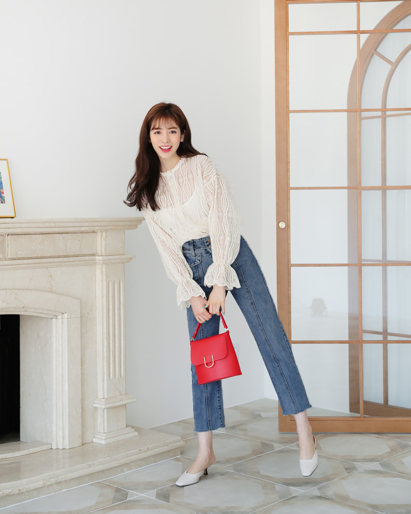 キャミSETスカラップレースブラウス・全2色 | DHOLIC | 詳細画像17