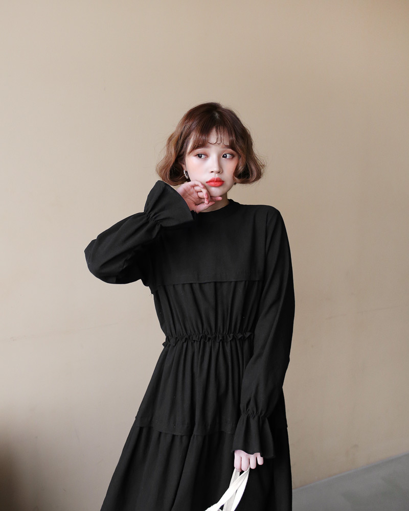 ギャザーロングワンピース・全2色 | DHOLIC | 詳細画像6