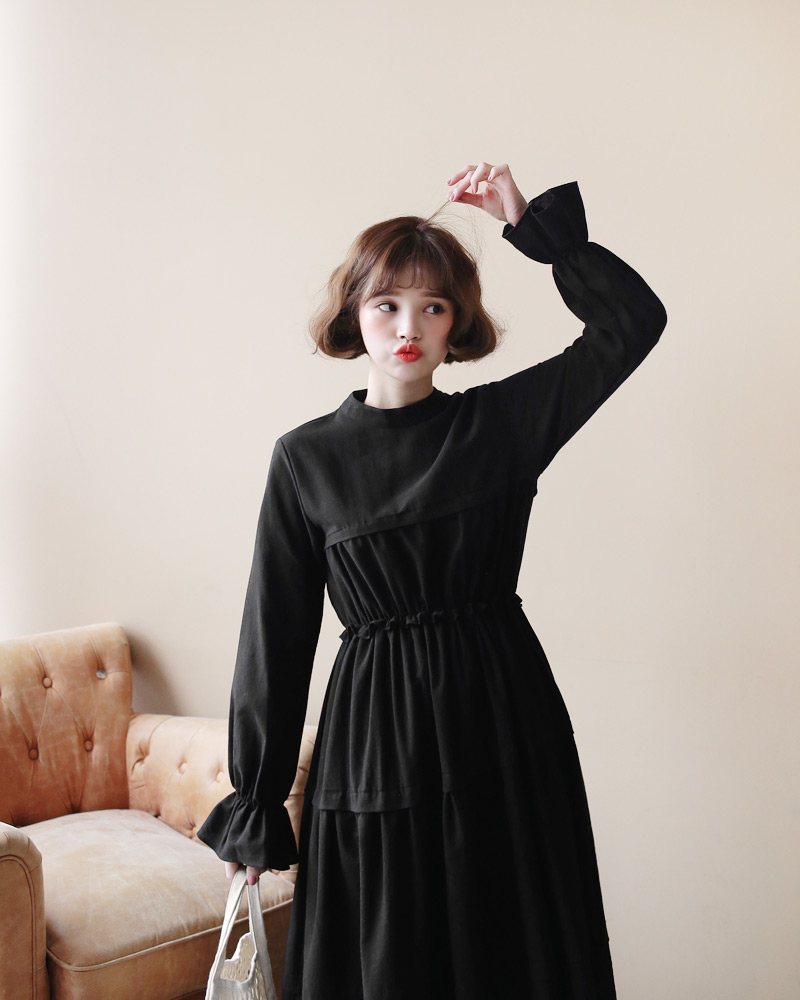 ギャザーロングワンピース・全2色 | DHOLIC | 詳細画像10