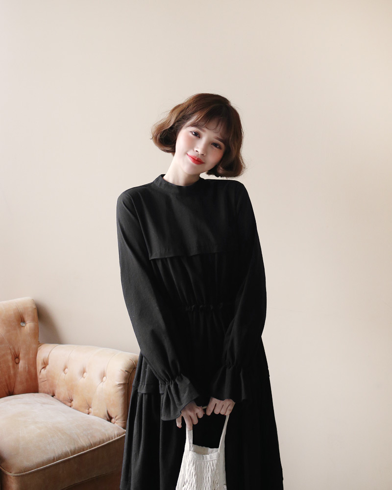 ギャザーロングワンピース・全2色 | DHOLIC | 詳細画像13