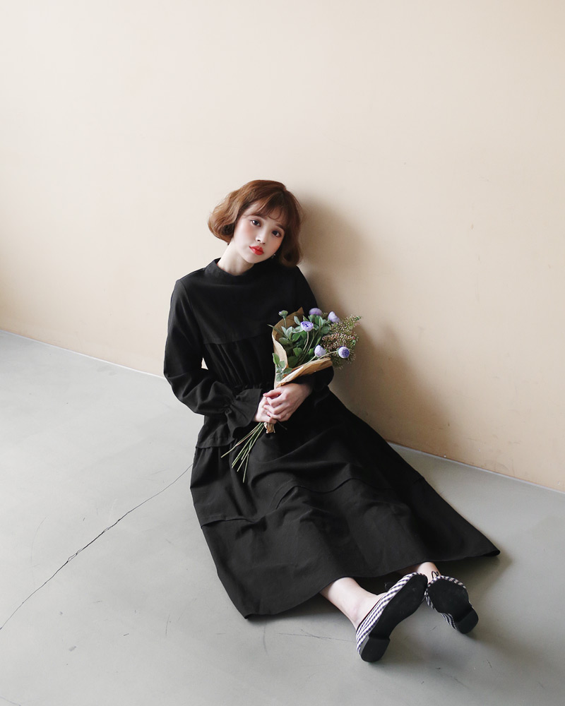 ギャザーロングワンピース・全2色 | DHOLIC | 詳細画像15